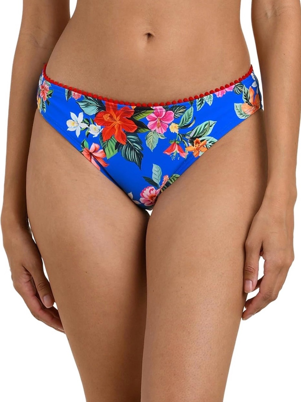 Bright Blue Floral Bikini Bottoms
